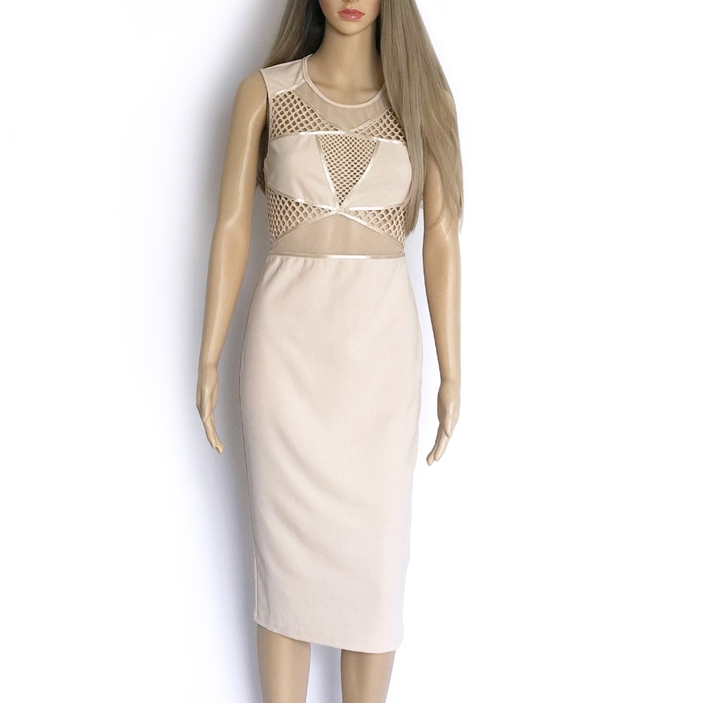 NWT Nasty Gal Beautiful Cream Color Midi Dress